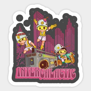 intergalactic kids pee Sticker